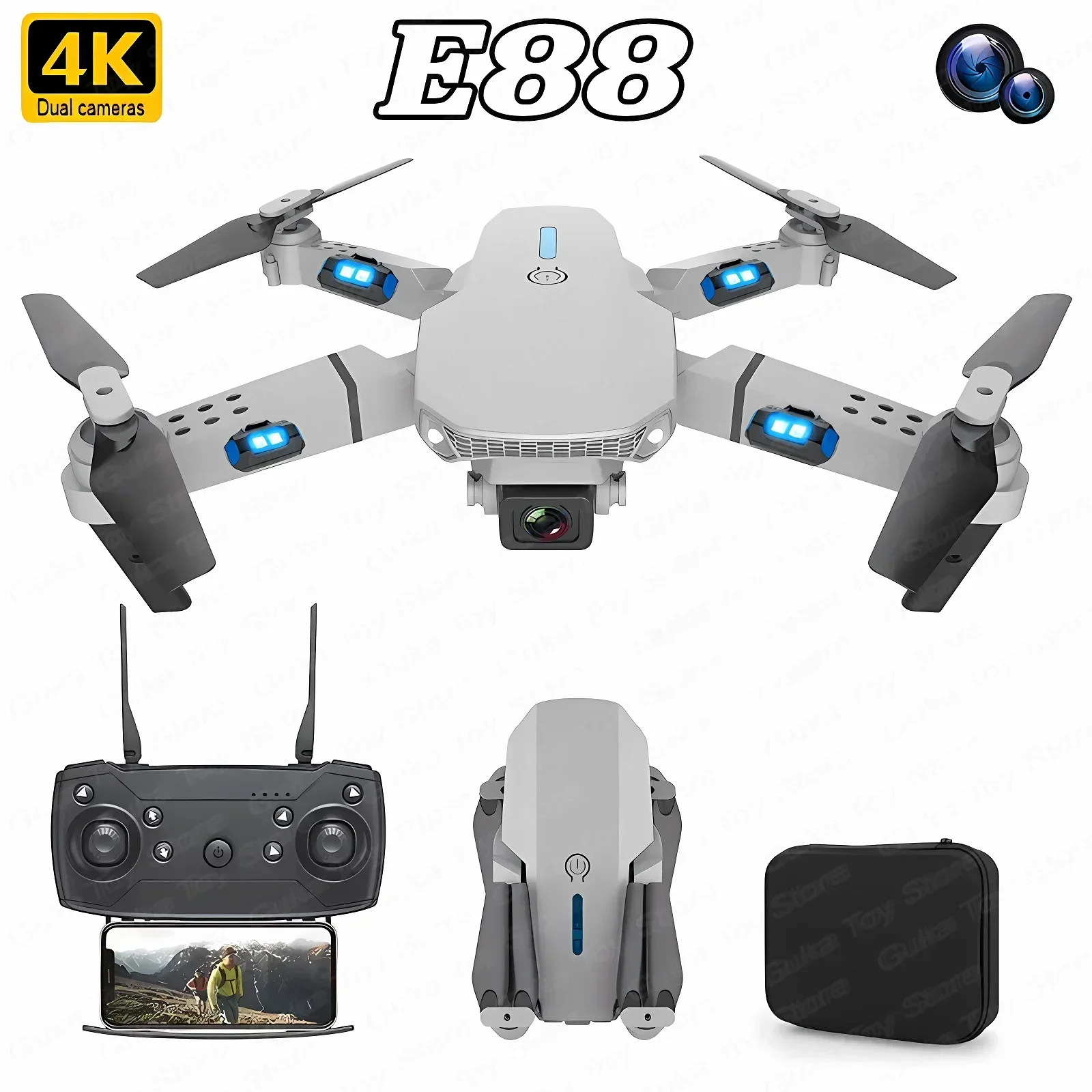 Drone Rc App - E88 Pro WIFI FPV Drone Wide