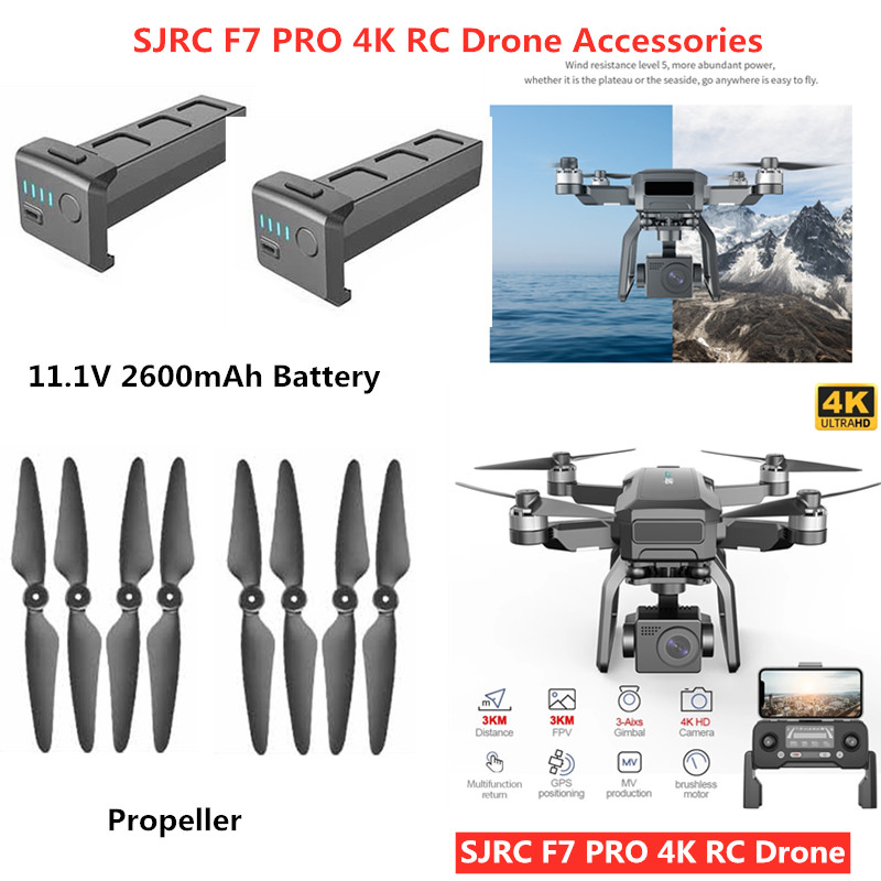 Drone Sjrc - 11.1V 2600mAh Battery Propeller For SJRC