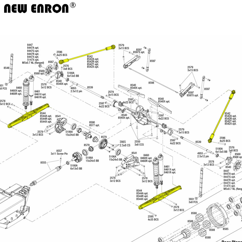 NEW ENRON Aluminum Alloy Rear  - đánh giá và giá Rc Suspension Arm