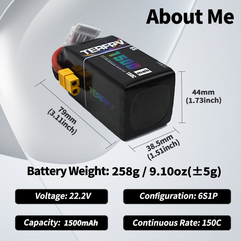 TERFPV Lipo Battery 6S 22.2V 1 - đánh giá và giá Drone Lipo Battery