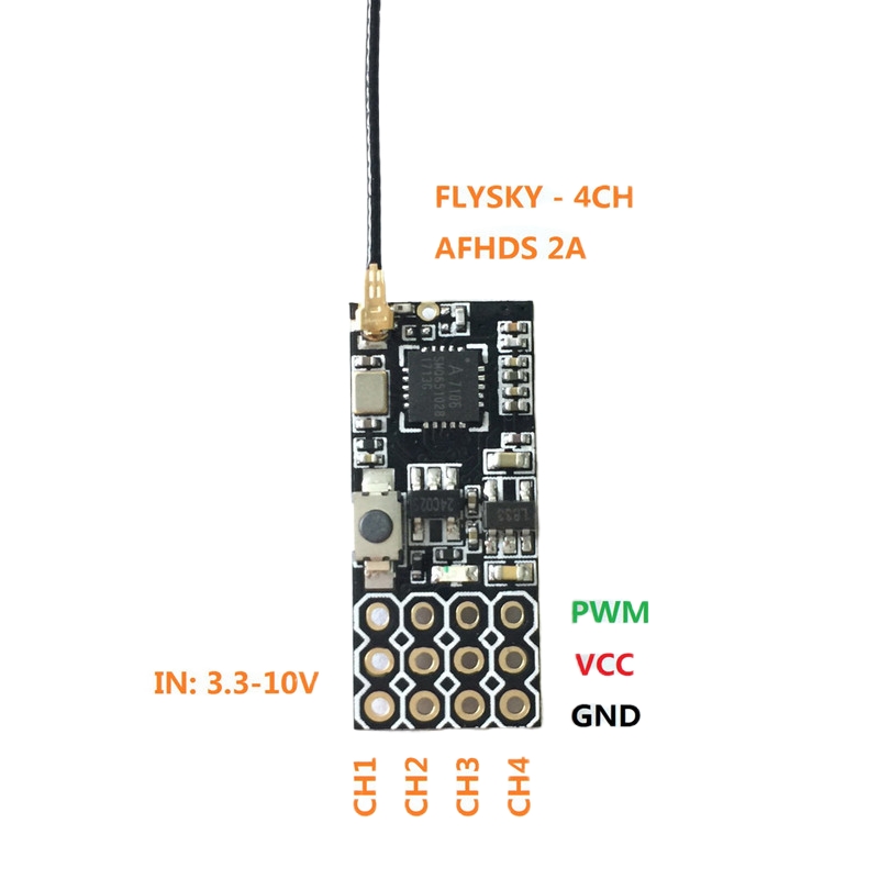 Flysky FS2A Mini Receiver 4CH  - đánh giá và giá Drone Helicopter Rc