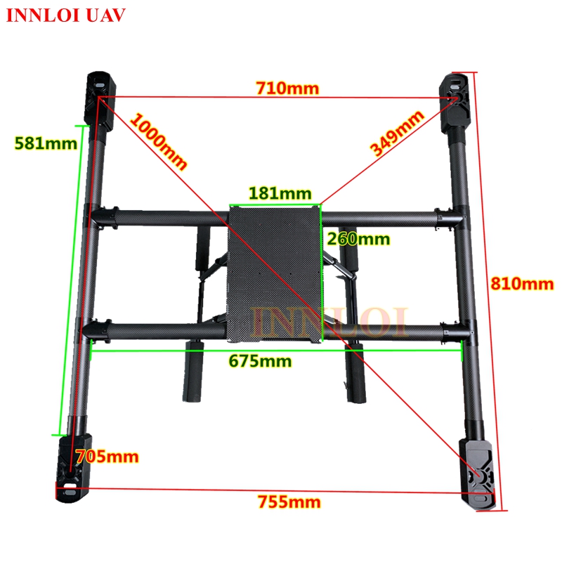 XAERO DIY 1000mm Carbon Fiber  - đánh giá và giá Heavy Lift Drone Frame